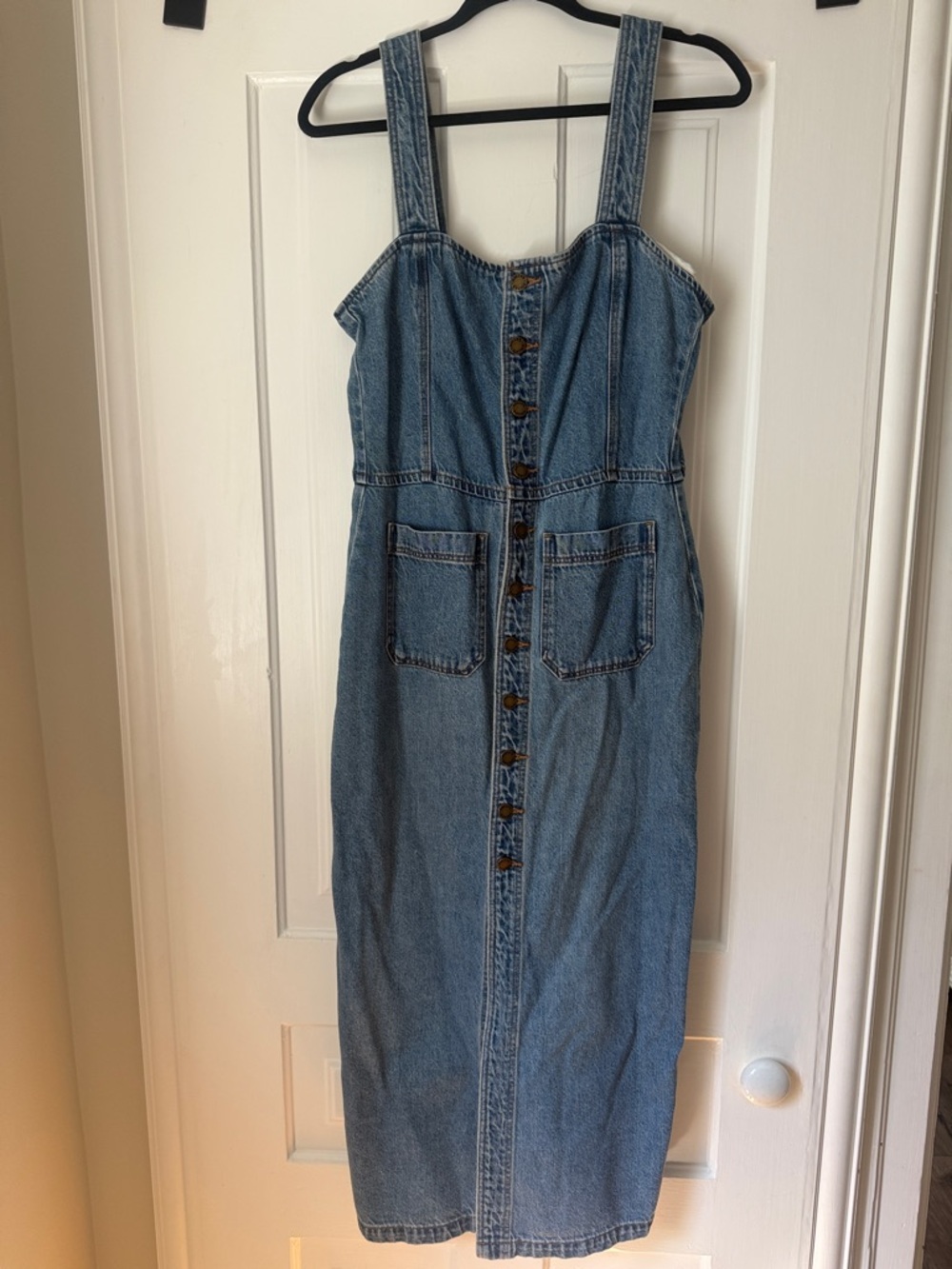 Rollas midi denim sailor dress in azure size large NWT
